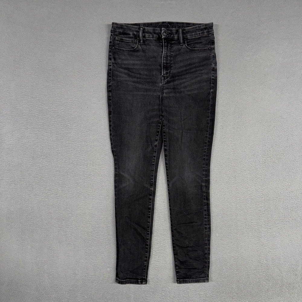 American Eagle Jeans Womens Medium Short Black Hi Rise Jegging Stretch Denim